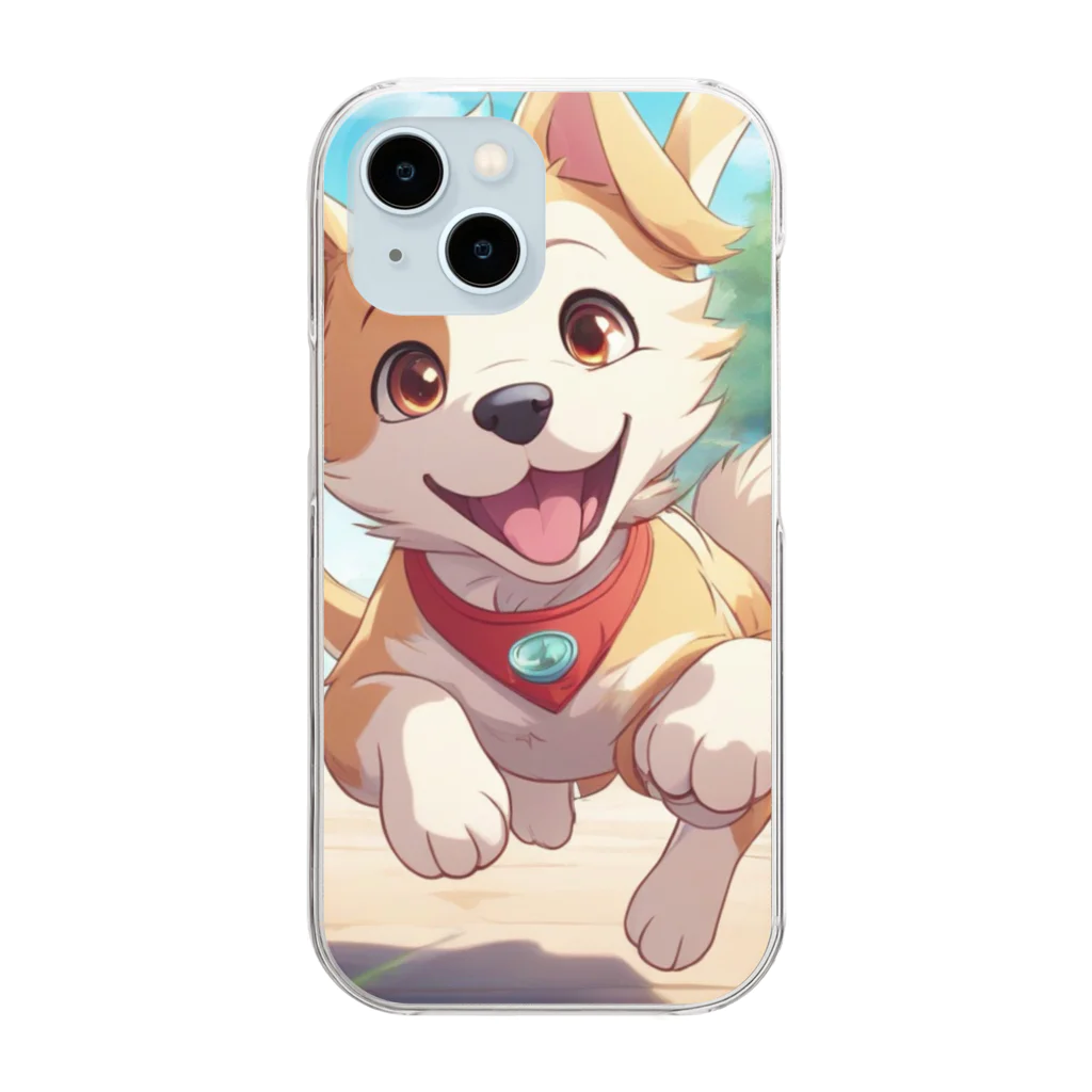 happiness_shopのかわいい子犬が元気いっぱい！ Clear Smartphone Case