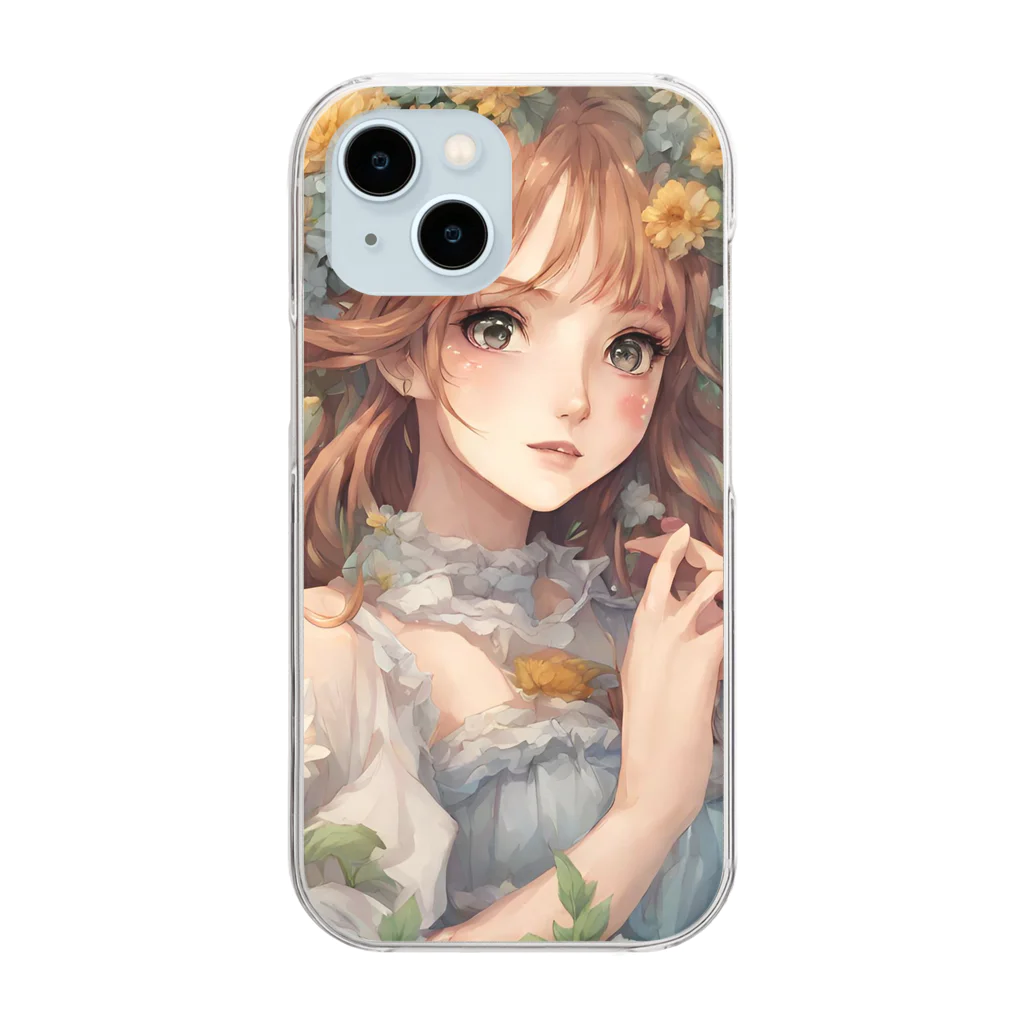 プリンゴブリンの魅惑の庭園ミツバチ子さん Clear Smartphone Case