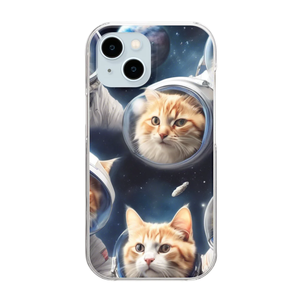 だんのんの猫の宇宙旅行 Clear Smartphone Case