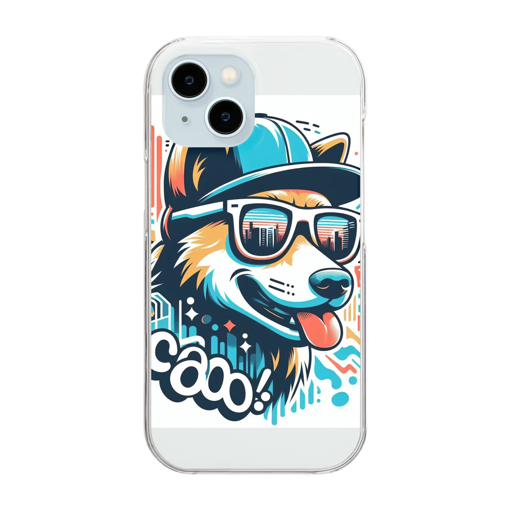 Design HarborのCool Dog Clear Smartphone Case
