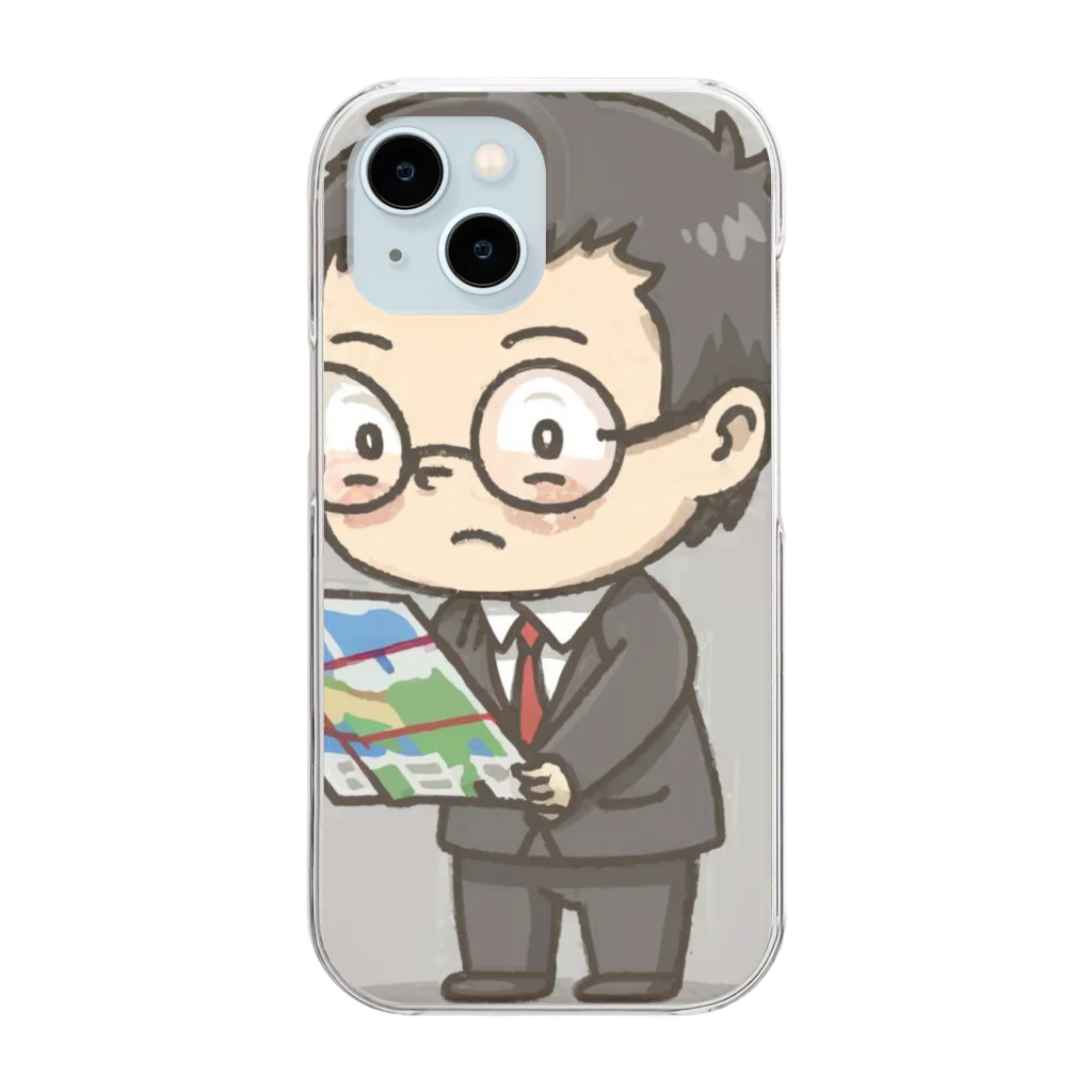 なお（ｻﾗﾘｰﾏﾝ）＠AI使って情報発信中の地図確認中＠サラリーマン Clear Smartphone Case