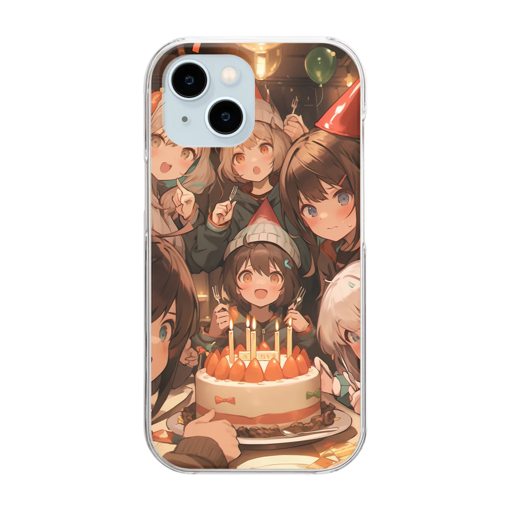 AQUAMETAVERSEの誕生日パーティーだ アメジスト 2846 Clear Smartphone Case