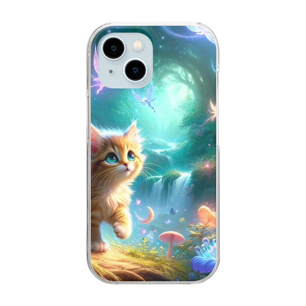 katohkouchiの魔法の探求者：子猫たちの冒険 Clear Smartphone Case