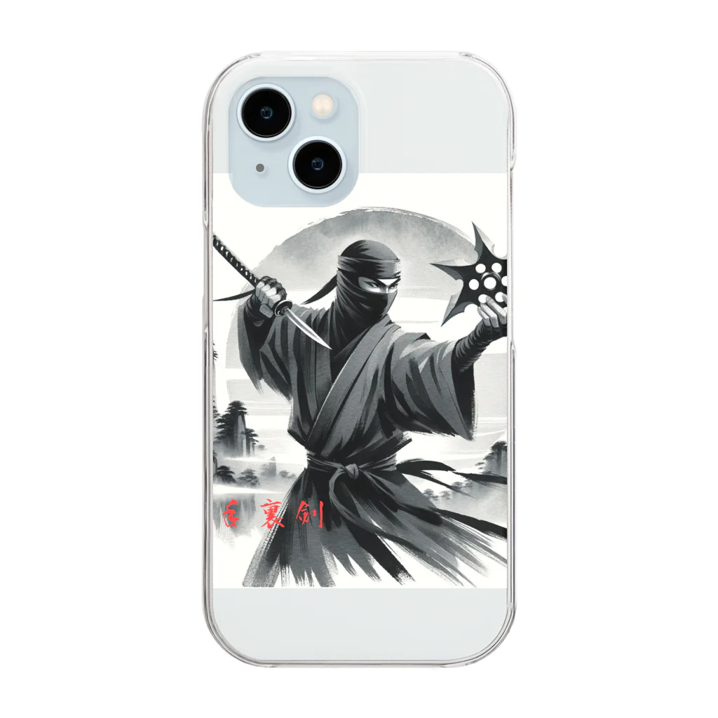 影の戦士コレクションの手裏剣・影 Clear Smartphone Case