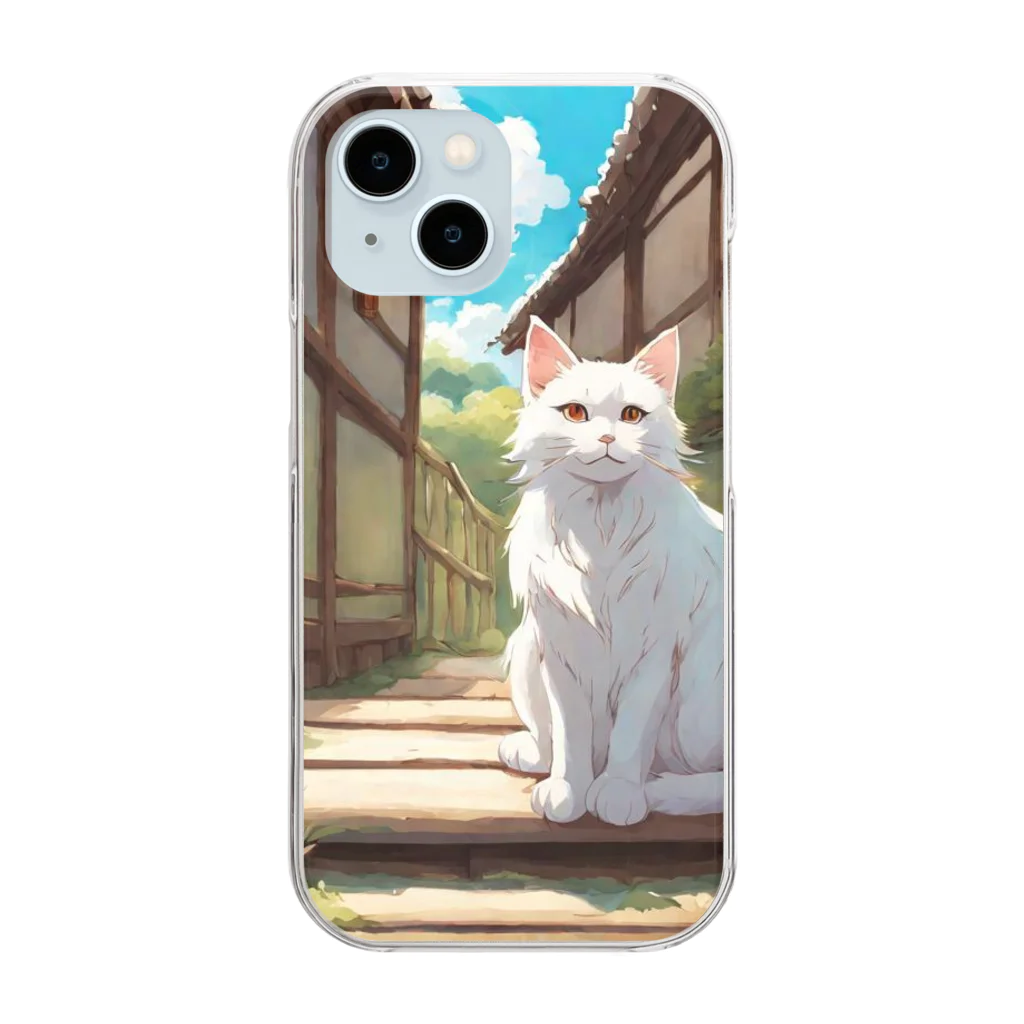 NoranekoShopsの日本のねこ３ Clear Smartphone Case