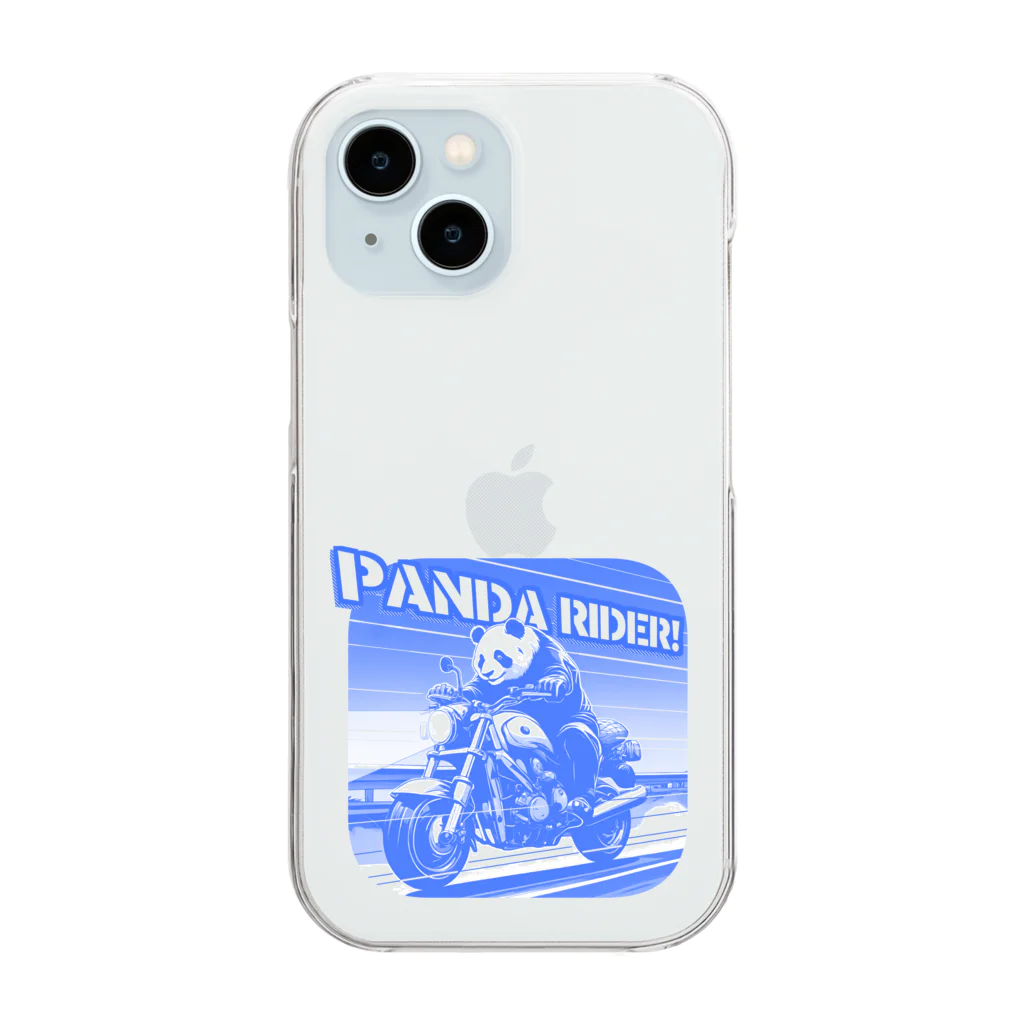 kazu_gのパンダライダー!(ブルー) Clear Smartphone Case