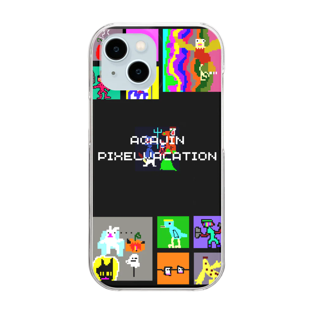 泡人FAMILIA🐩フィジカルマーケットのPixelvacationのなかまたち Clear Smartphone Case