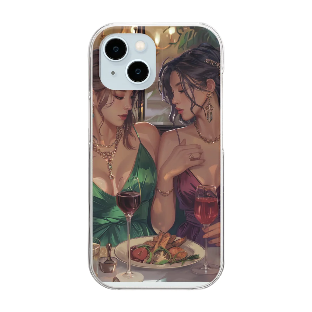 AQUAMETAVERSEの料理を満喫するセクシー美女 アメジスト 2846 Clear Smartphone Case