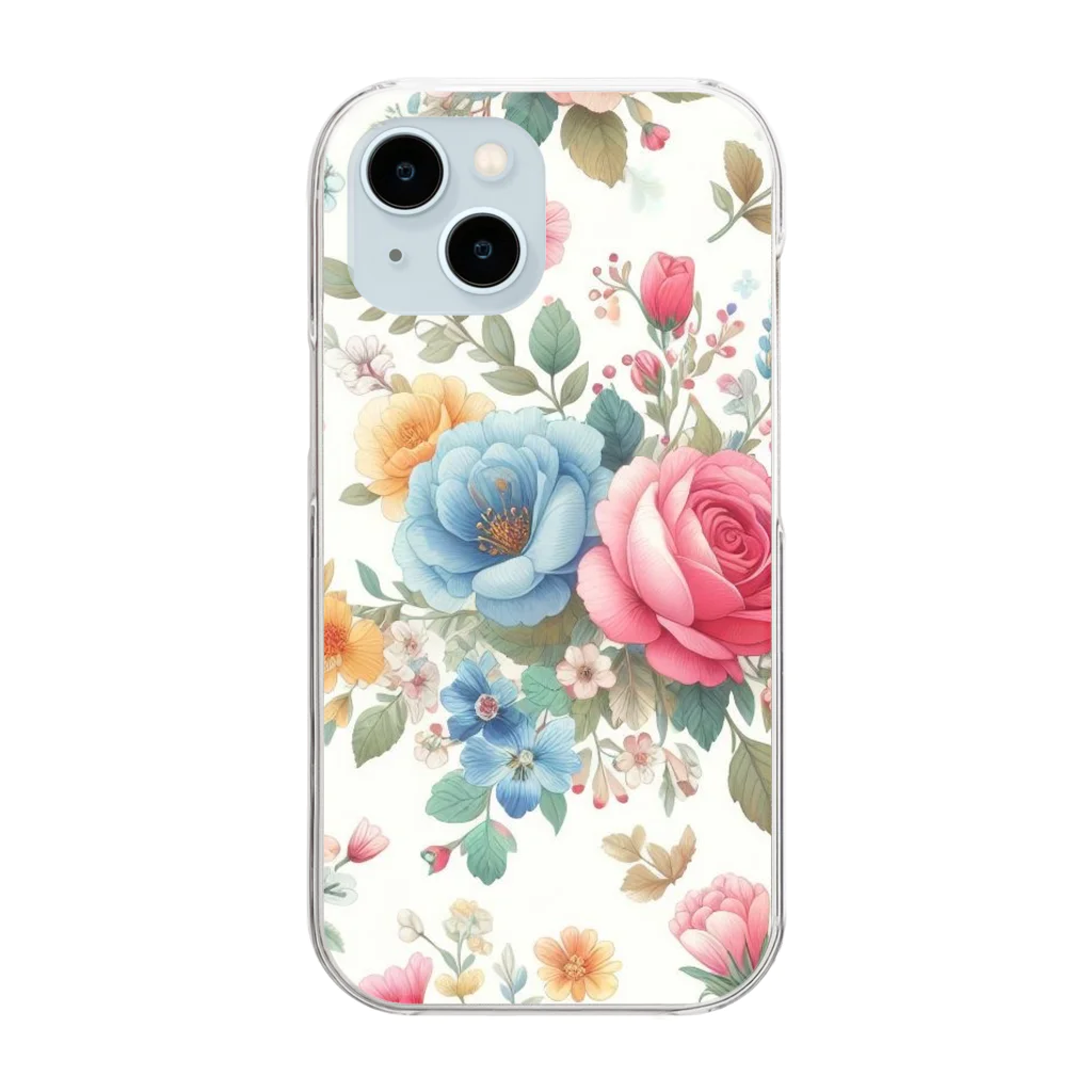 TREASURE_WORKSの「花の調べ」コレクション Clear Smartphone Case