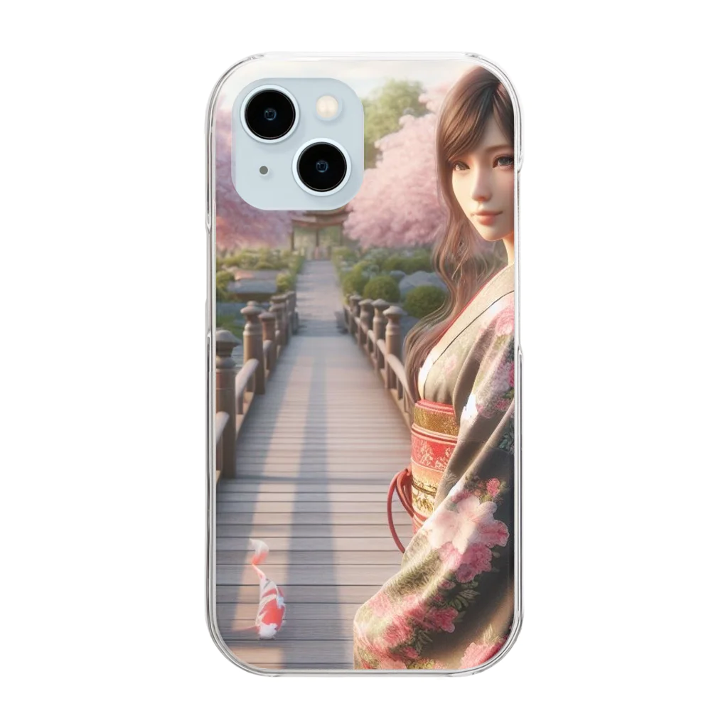 pimo244の和服美人 Clear Smartphone Case