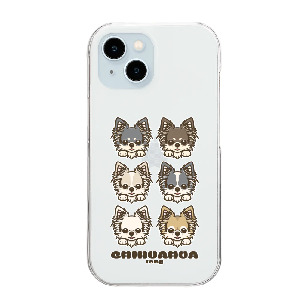 わんこやのチワワ　ロング Clear Smartphone Case