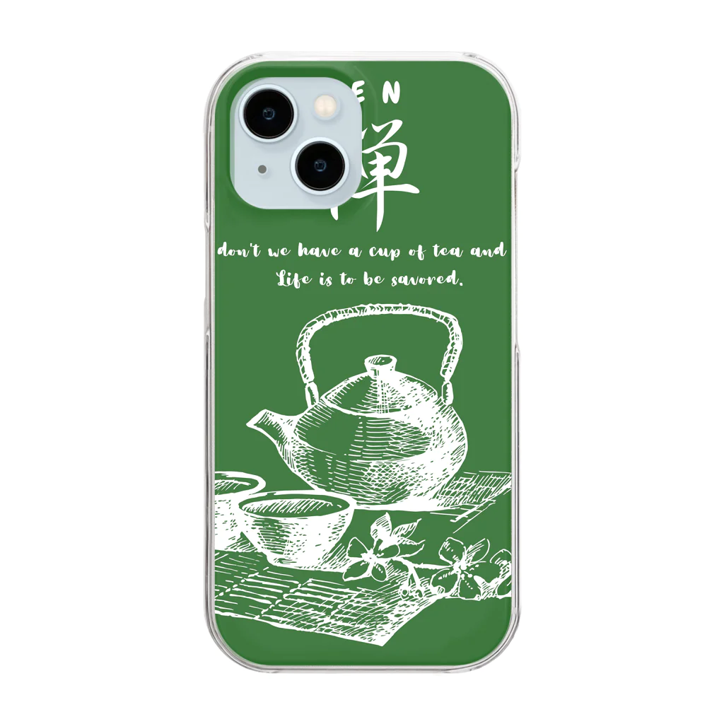 ConversationStarterのお茶シャツ緑茶 Clear Smartphone Case