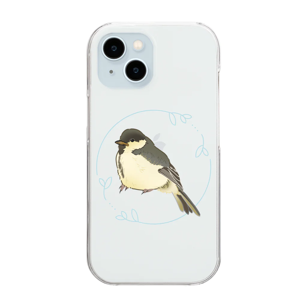 やちよ｜リアル鳥イラストのシジュウカラのヒナちゃん Clear Smartphone Case