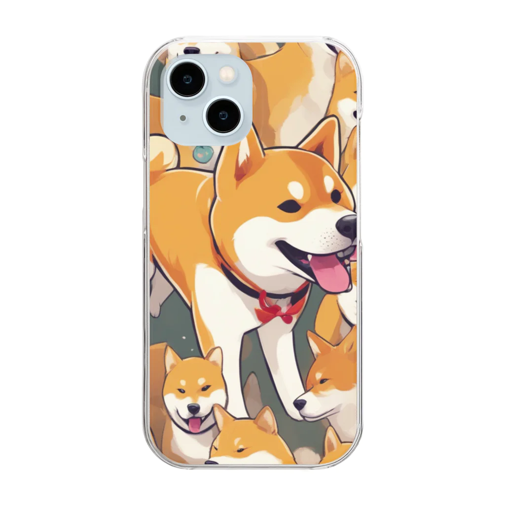 Ricky-Rickyの元気な柴犬 Clear Smartphone Case