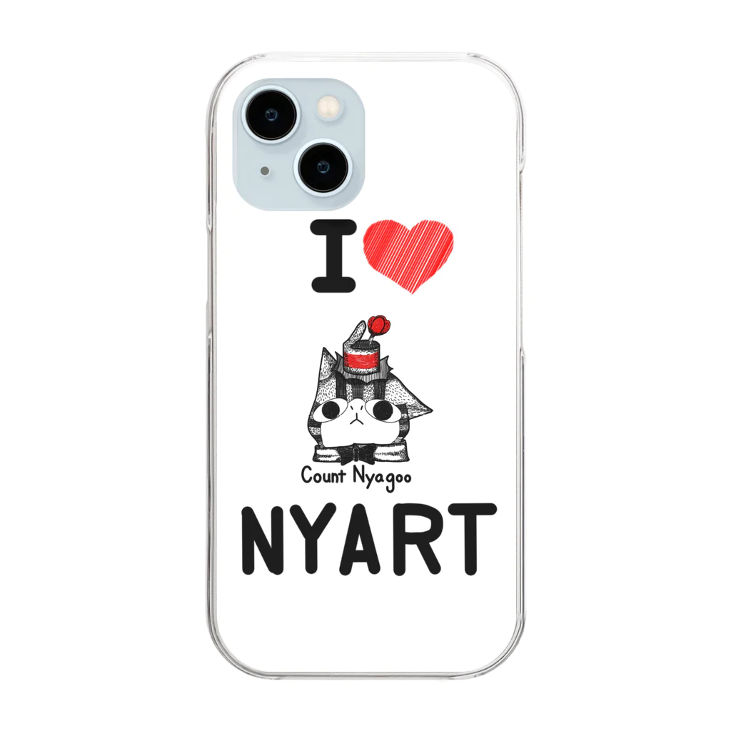 kotのニャアート作品「Ｉ♡ＮＹＡＲＴ」パート1 Clear Smartphone Case