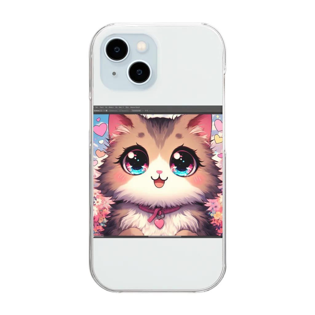 yos-1292583のねこニコばん Clear Smartphone Case