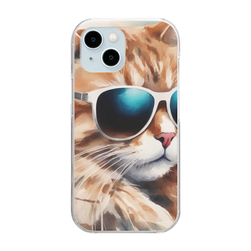 Ryu_1055のワイルドキャット Clear Smartphone Case