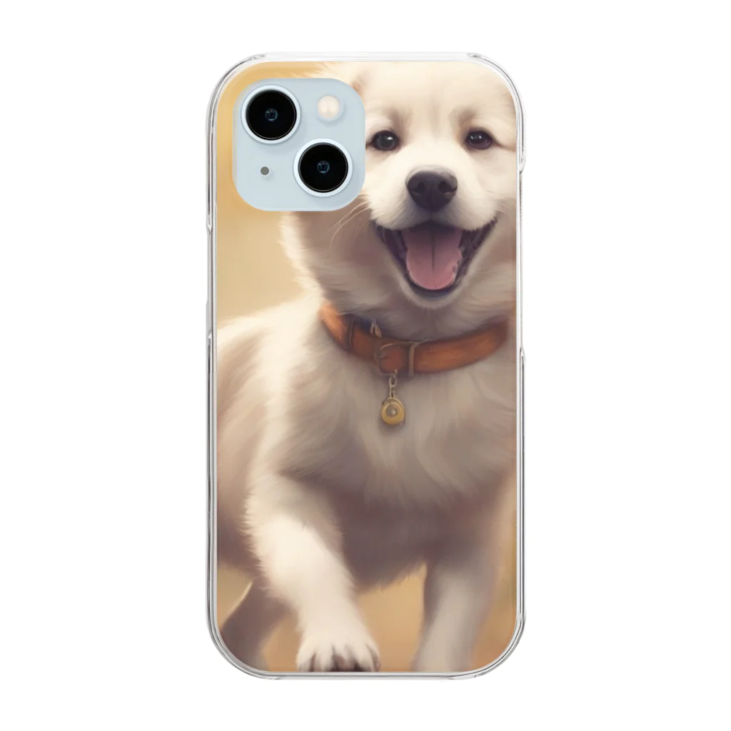 h_n_k_kの可愛い小型犬 Clear Smartphone Case