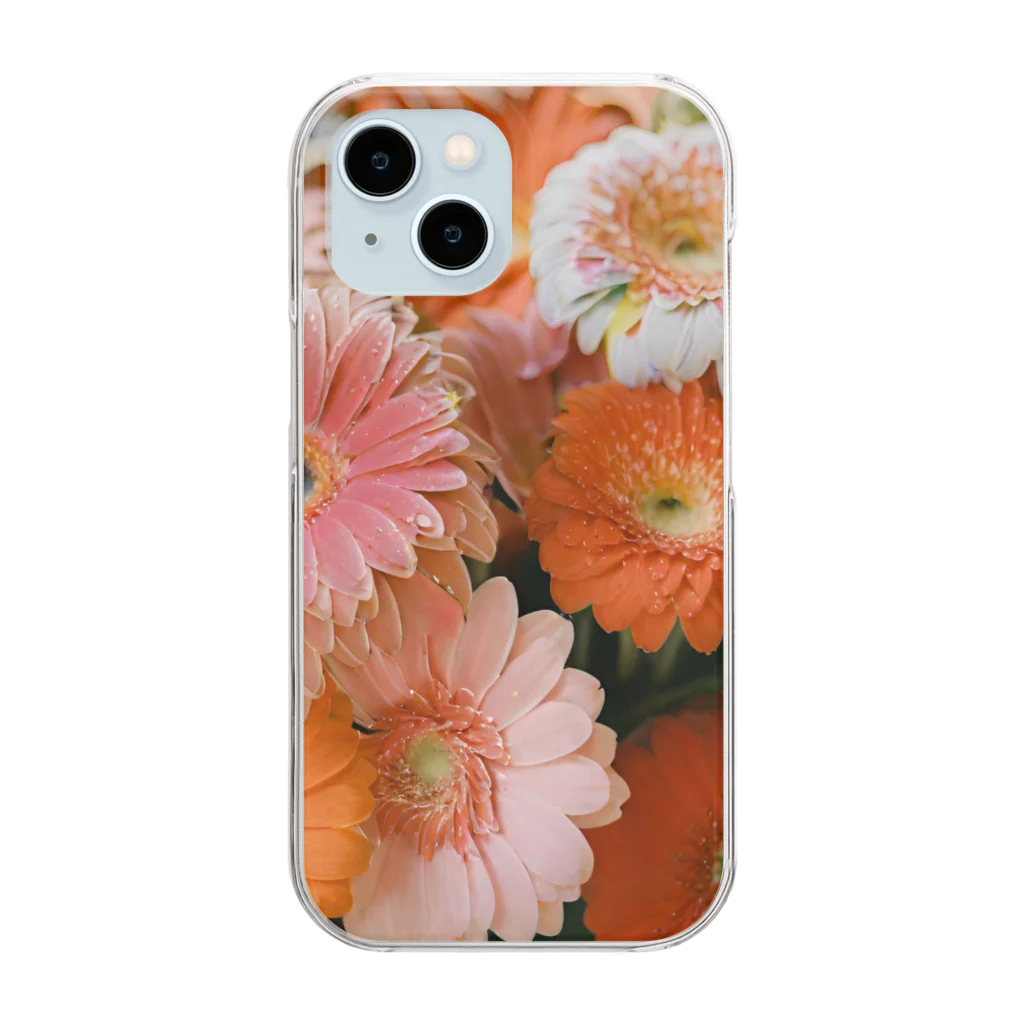 decnaの色鮮やかなガーベラのアイテム Clear Smartphone Case
