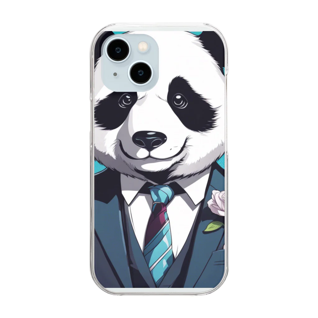 crazypanda2のビジネスパンダ Clear Smartphone Case