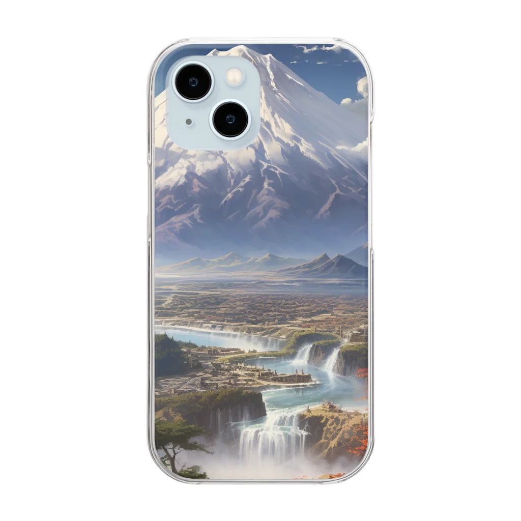 AQUAMETAVERSEの山の美しい風景　なでしこ1478 Clear Smartphone Case