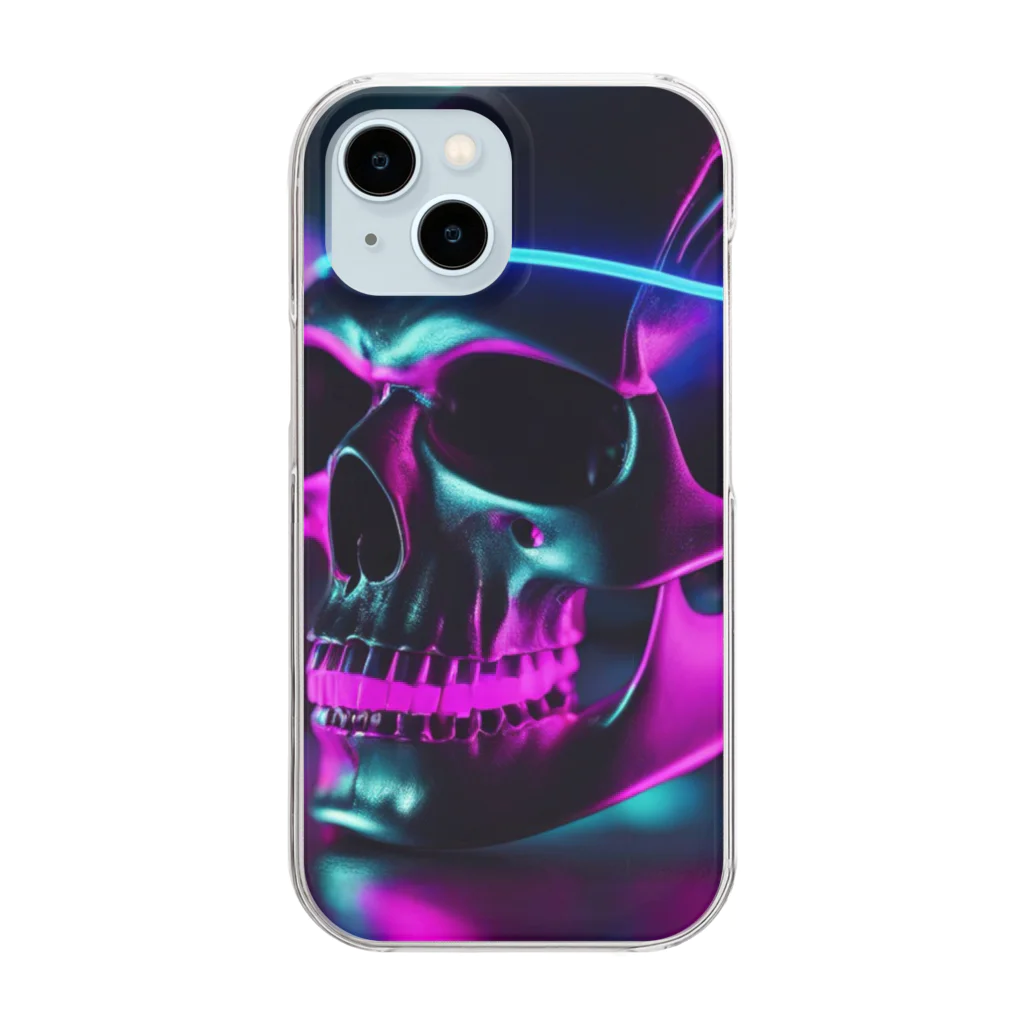 dai-K56のcyber skull Clear Smartphone Case