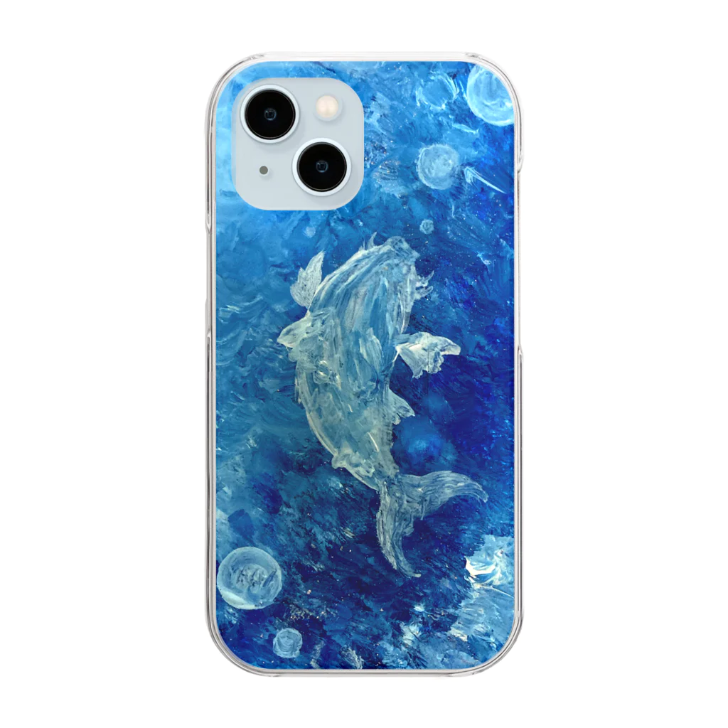負け犬の遠吠えの水彩画 鯉 Clear Smartphone Case