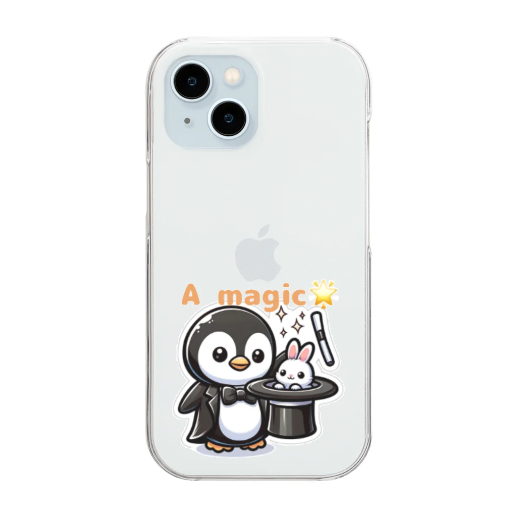 tsukino-utenaのおめかしPenguin、魔法使いになる。 Clear Smartphone Case