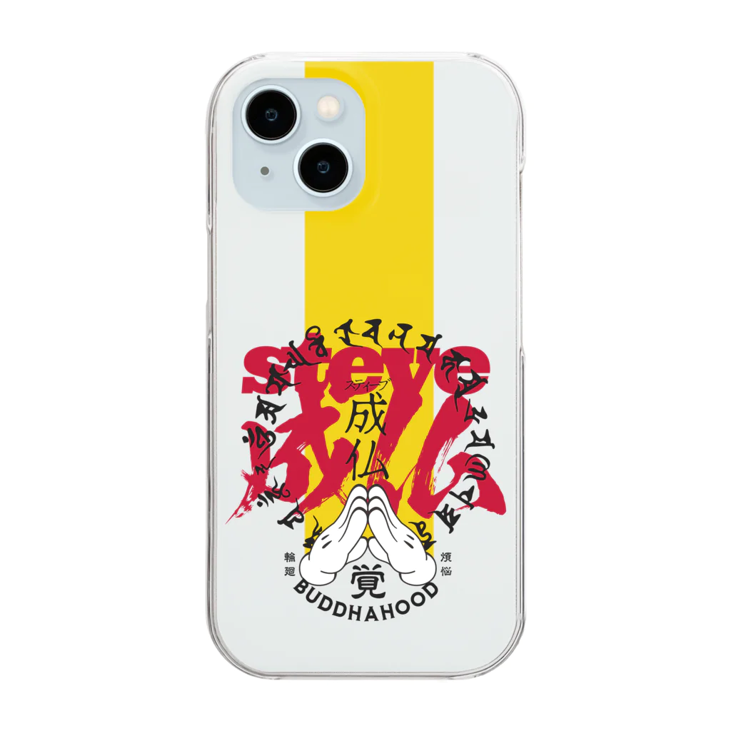 ODD WORKS STOREのsteve 成仏 Red × Yellow Clear Smartphone Case