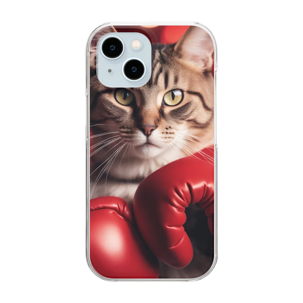 Super__Catのファイトキャット Clear Smartphone Case