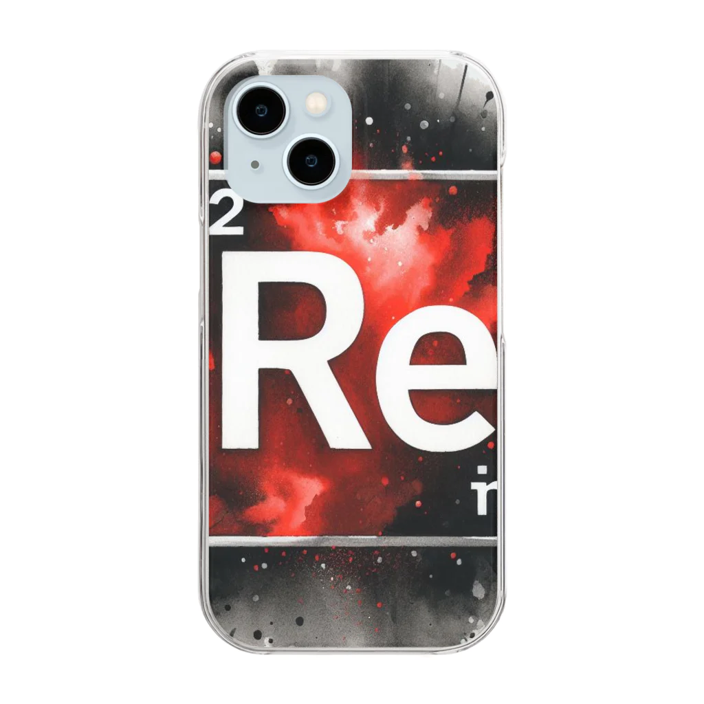 science closet（科学×ファッション）の元素シリーズ　~レニウム Re~ Clear Smartphone Case