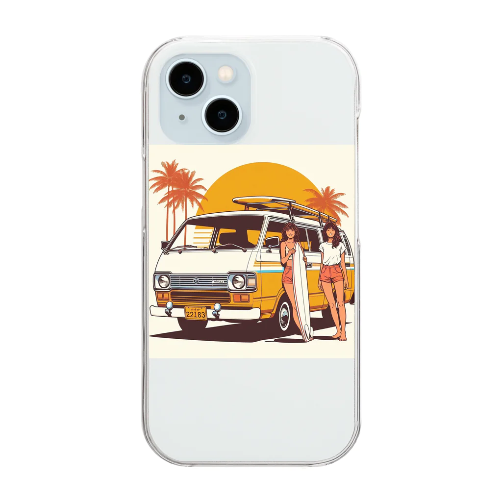 80s_popの80s CityPop No.21 Clear Smartphone Case