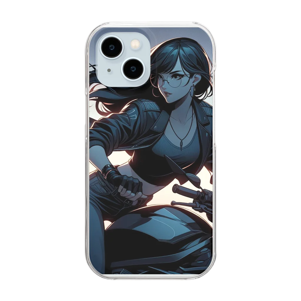 ヨーカズのバイク女子 Clear Smartphone Case