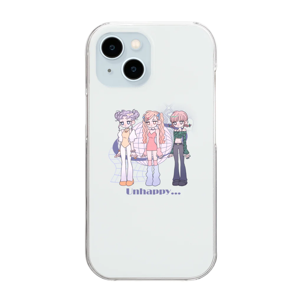 ずんどこのアンハッピーガール Clear Smartphone Case