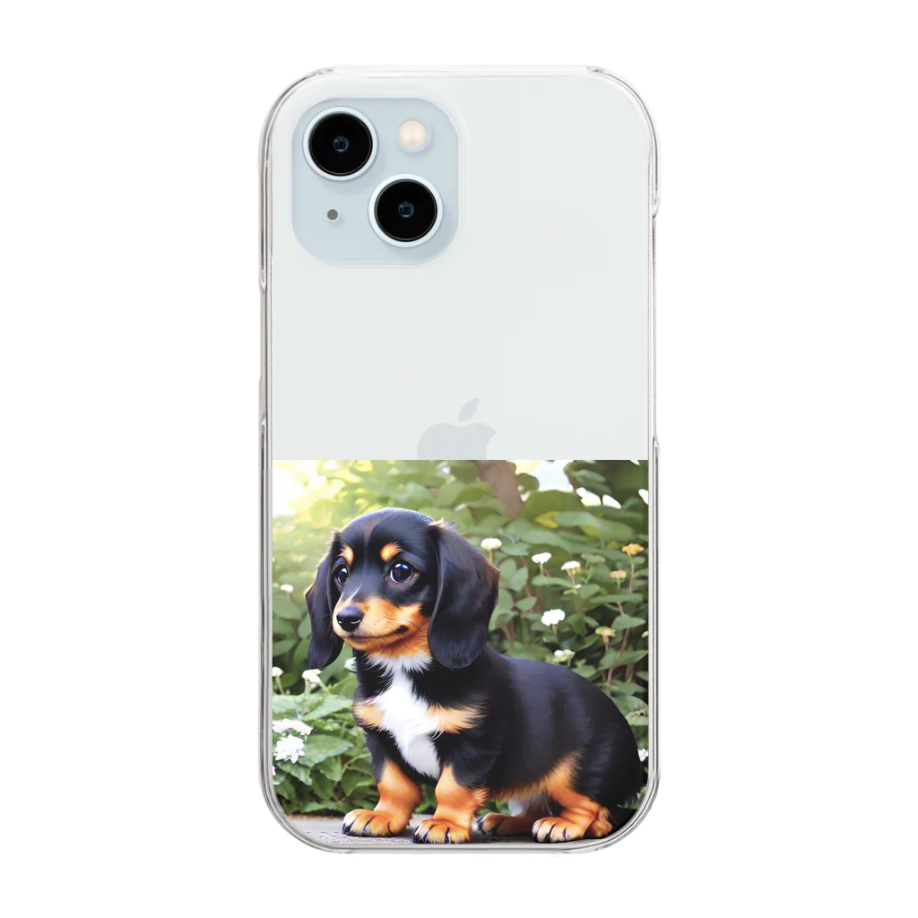 IROTOPIA🐾のダックスフントのリアムくん Clear Smartphone Case