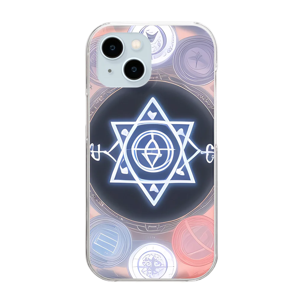 幻想の館の不思議模様・円 Clear Smartphone Case