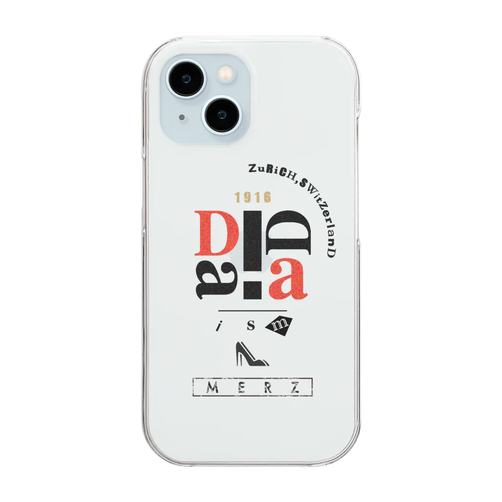 No.30_DesignWorks typographyのDadaism art Typography Design Clear Smartphone Case