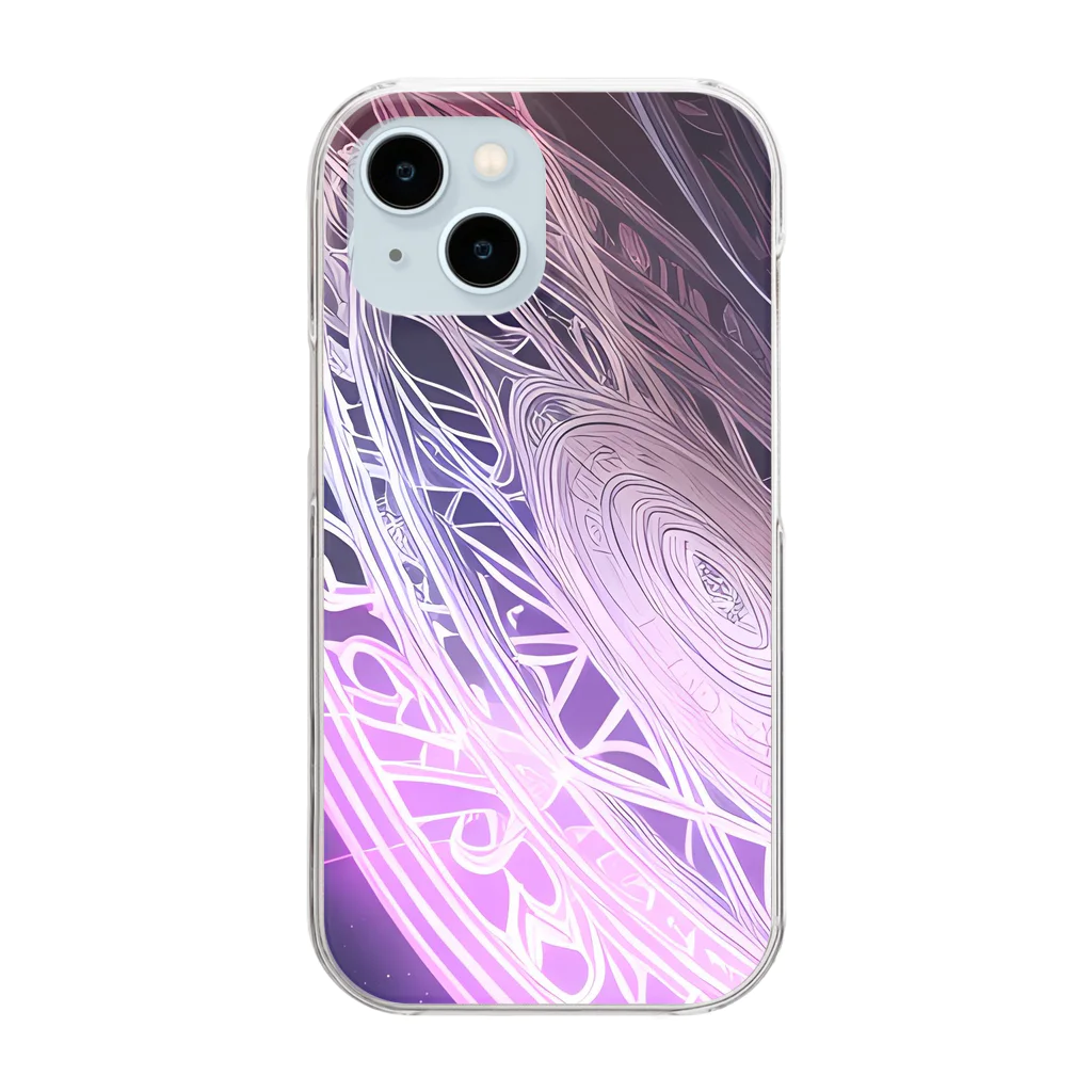 幻想の館の不思議模様・サークル Clear Smartphone Case