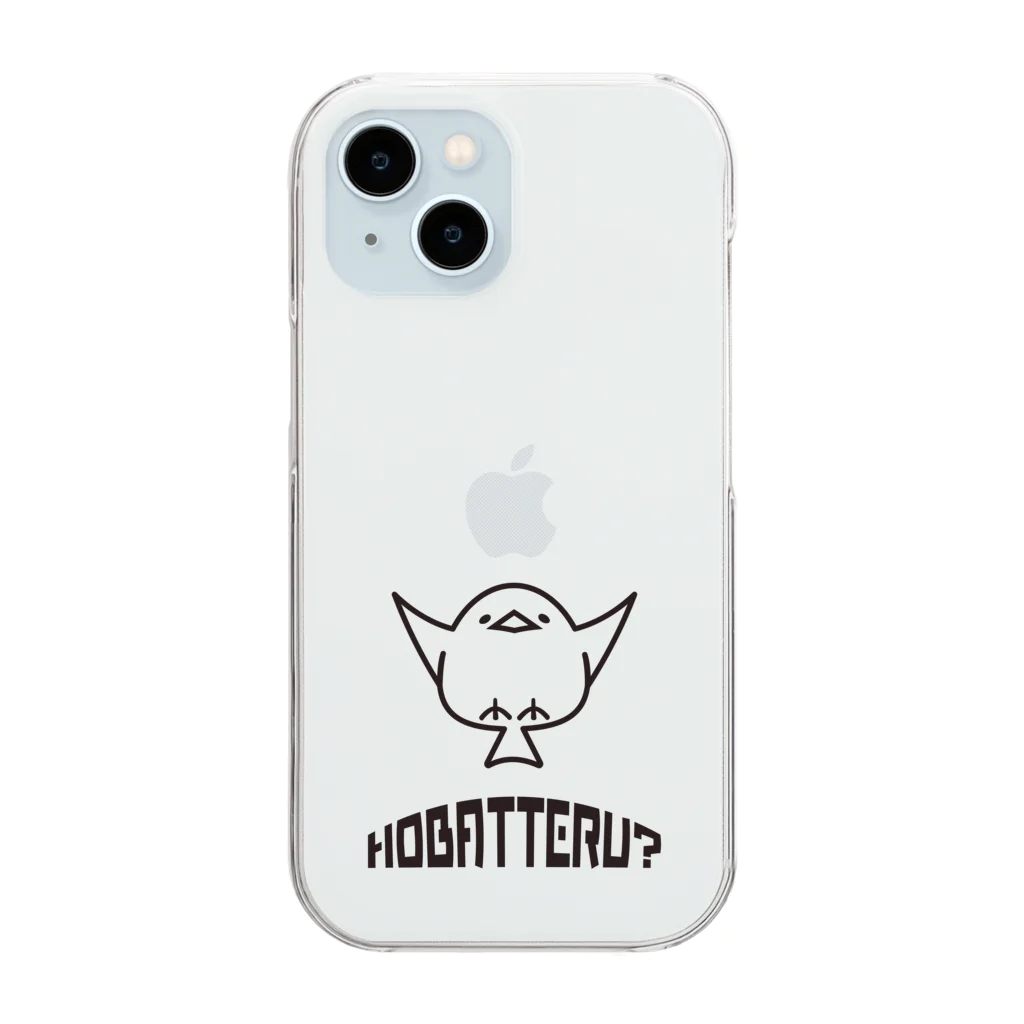 MtDesignShopのHOBATTERU?(黒) Clear Smartphone Case