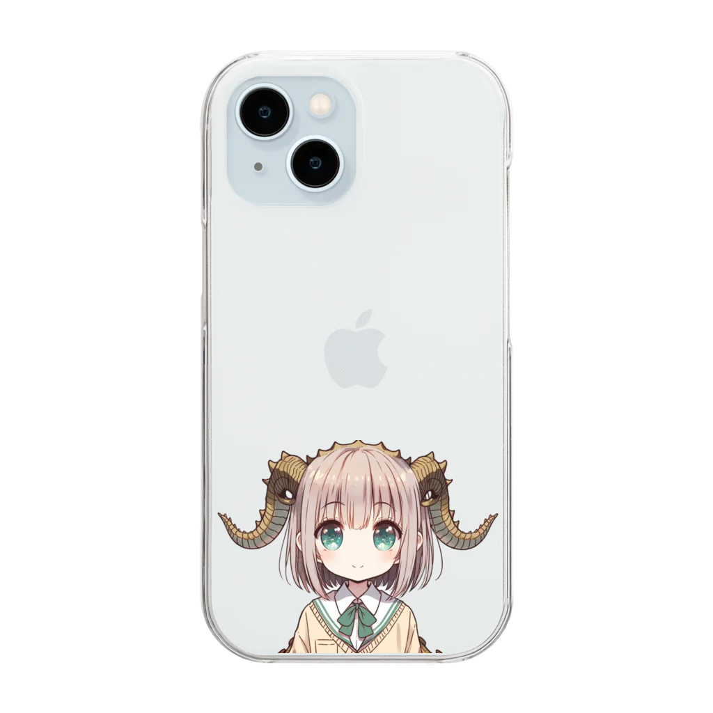 帝弼shopの帝弼のドラゴンの女の子 １ Clear Smartphone Case