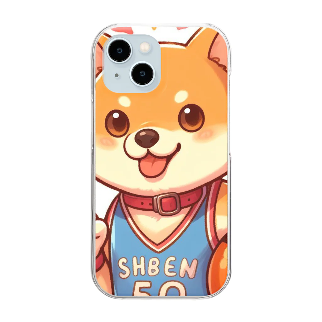 KATERAのバスケットボール犬　SHBEN Clear Smartphone Case