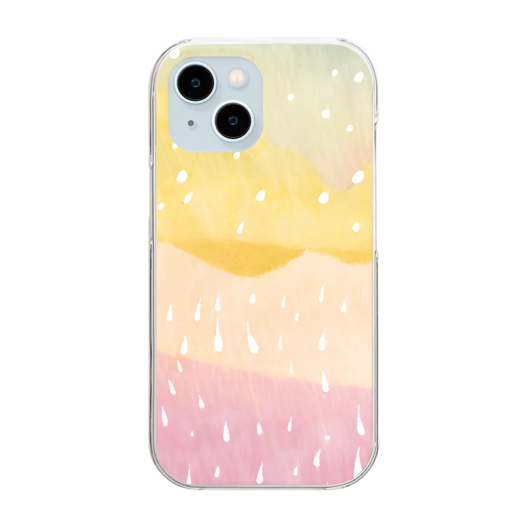 suke-maruruの雨模様 Clear Smartphone Case