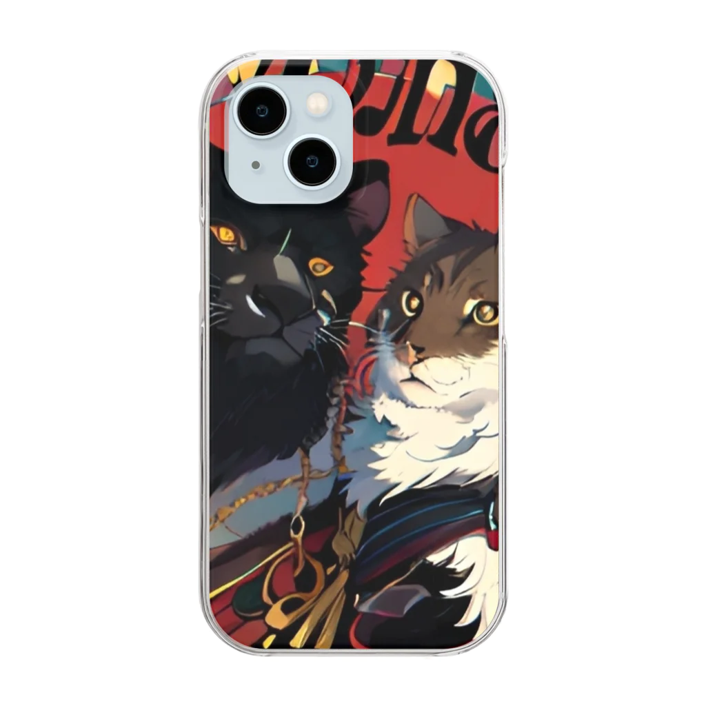 OSV.DEAR.XXX のking of the cat world Clear Smartphone Case