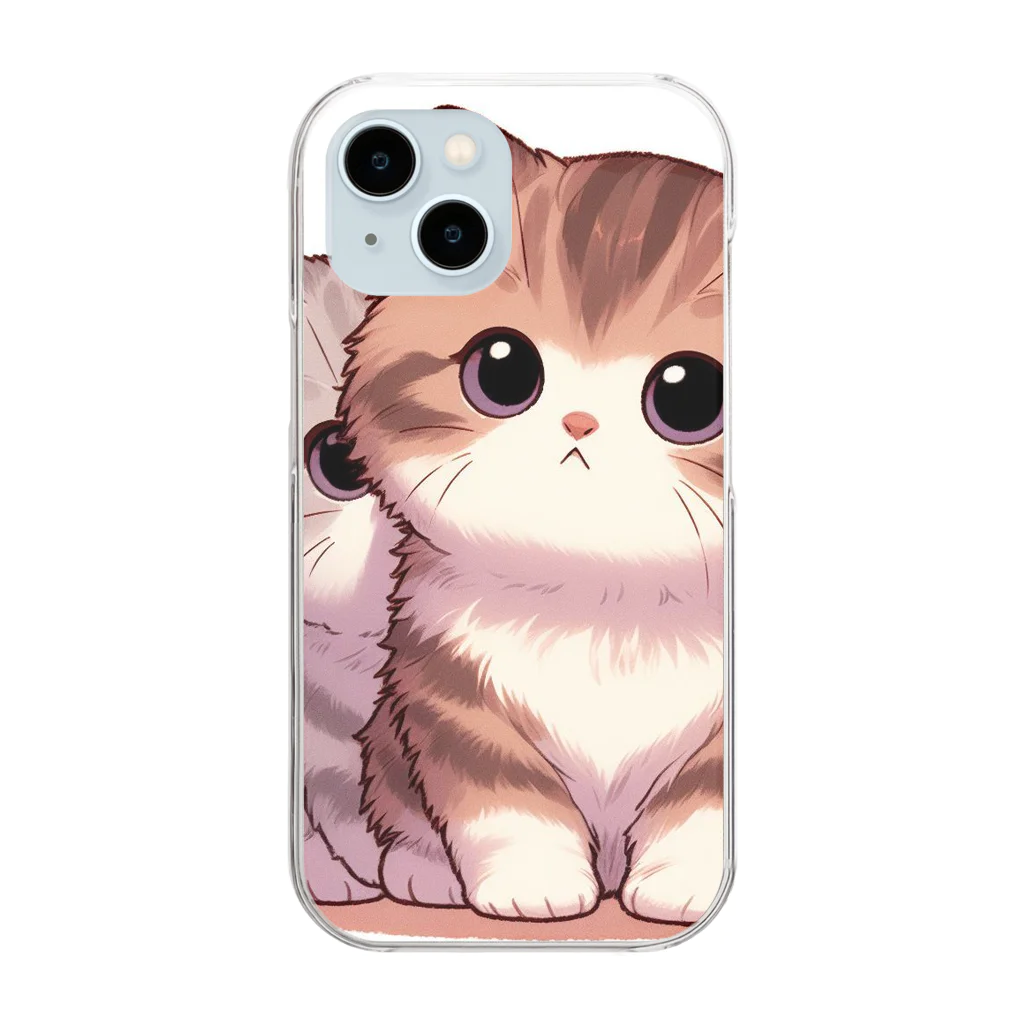 シマのかわいい子猫の兄弟 Clear Smartphone Case