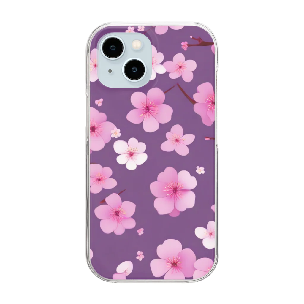 サトオの桜の花 Clear Smartphone Case