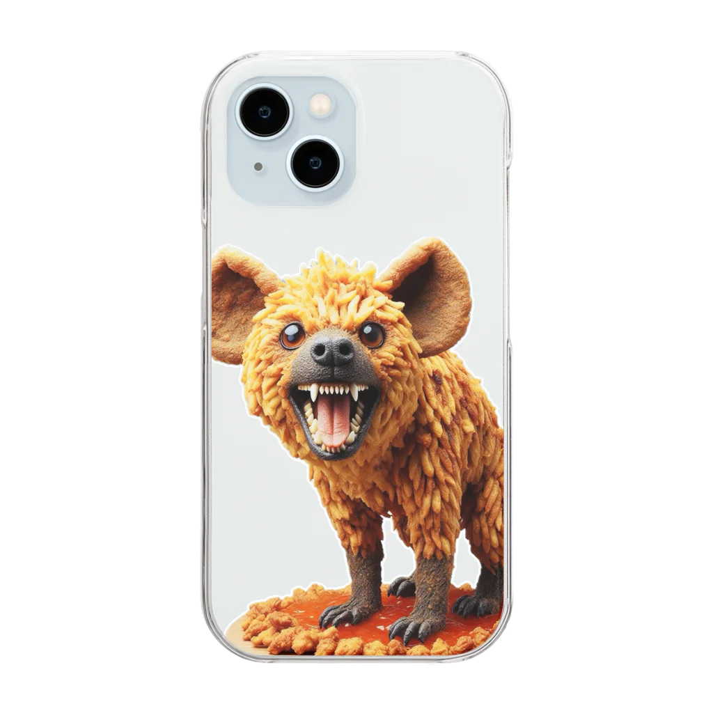 ハピShopのチキンハイエナ Clear Smartphone Case