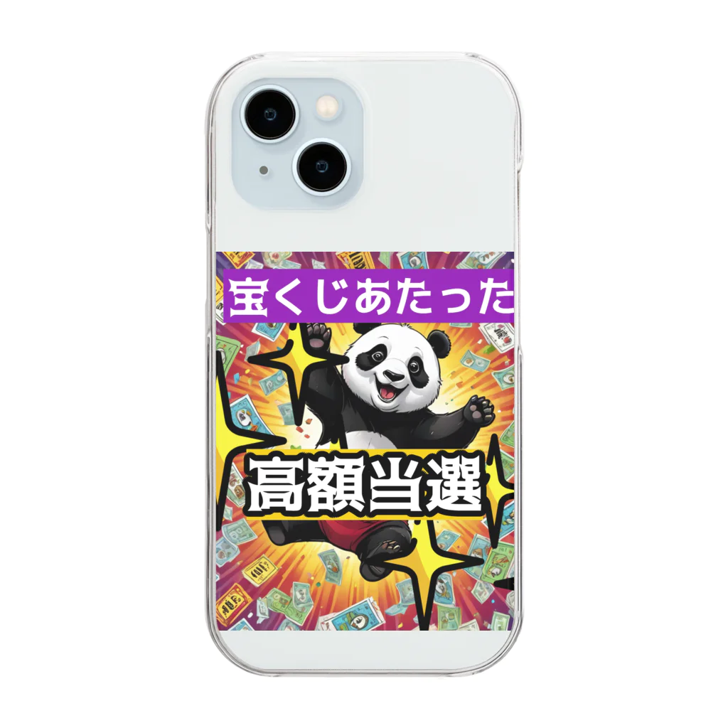 Lucky🍀のラッキーパンダ🐼 Clear Smartphone Case