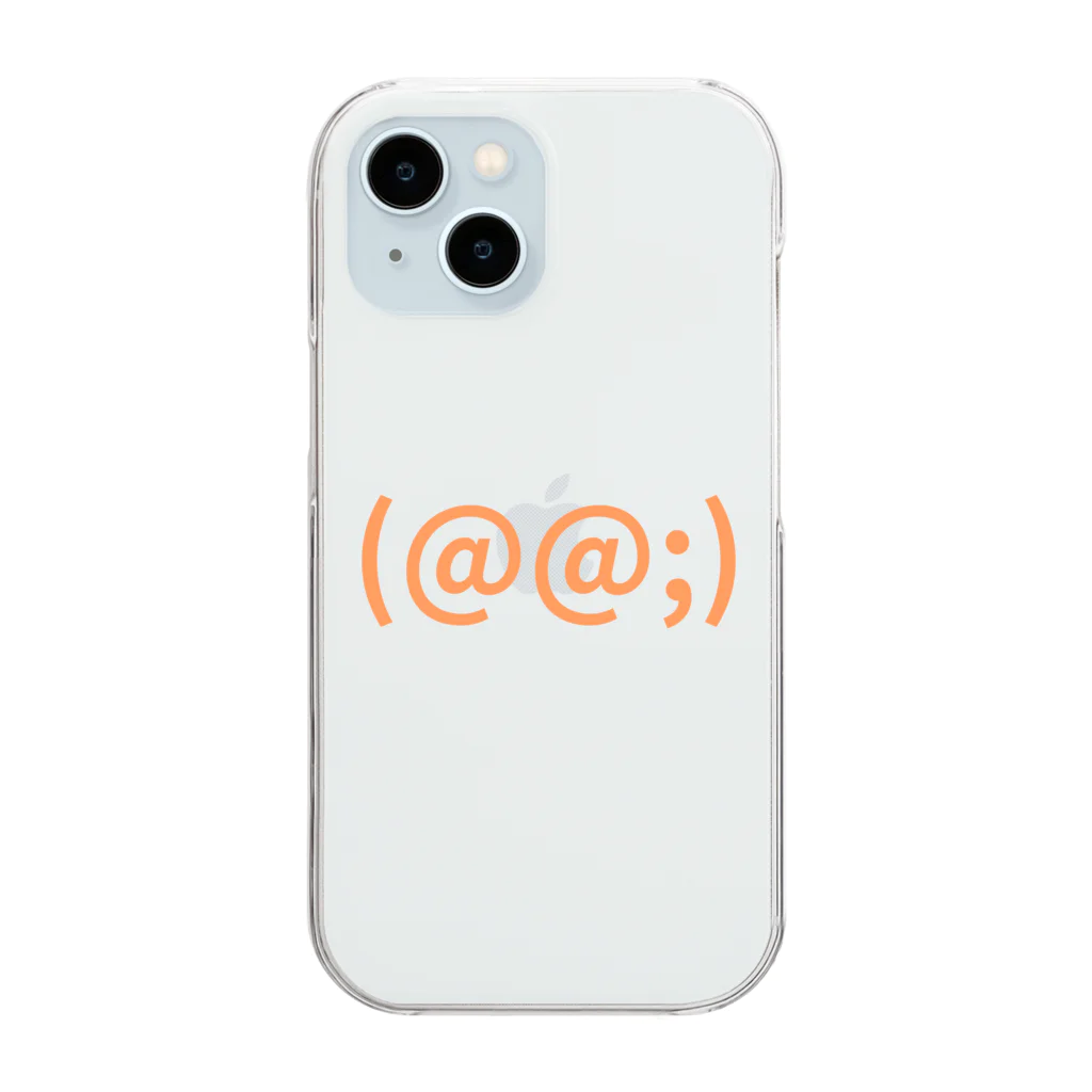 cocomomo777のかおもじ　焦り Clear Smartphone Case