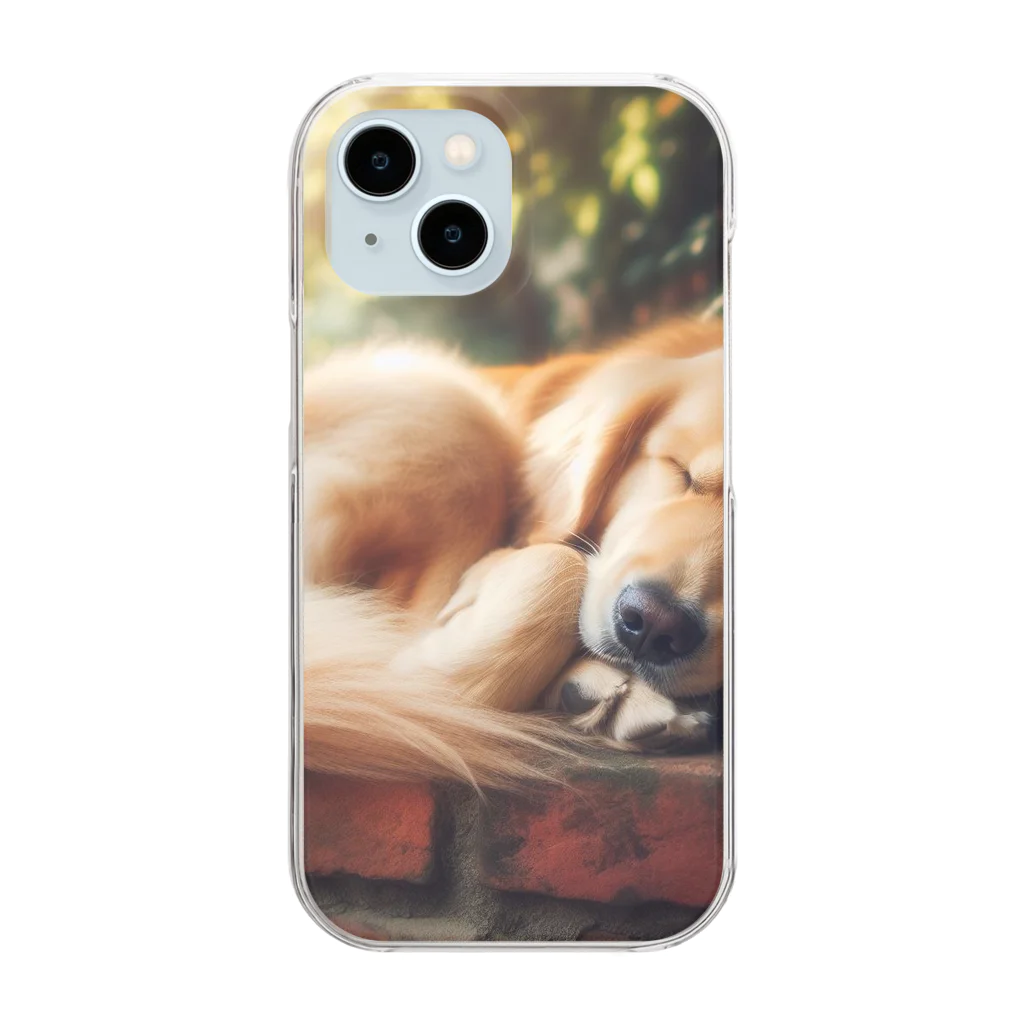 Ykhsの犬がぐっすり眠っている姿、超キュート！🐶💤 Clear Smartphone Case