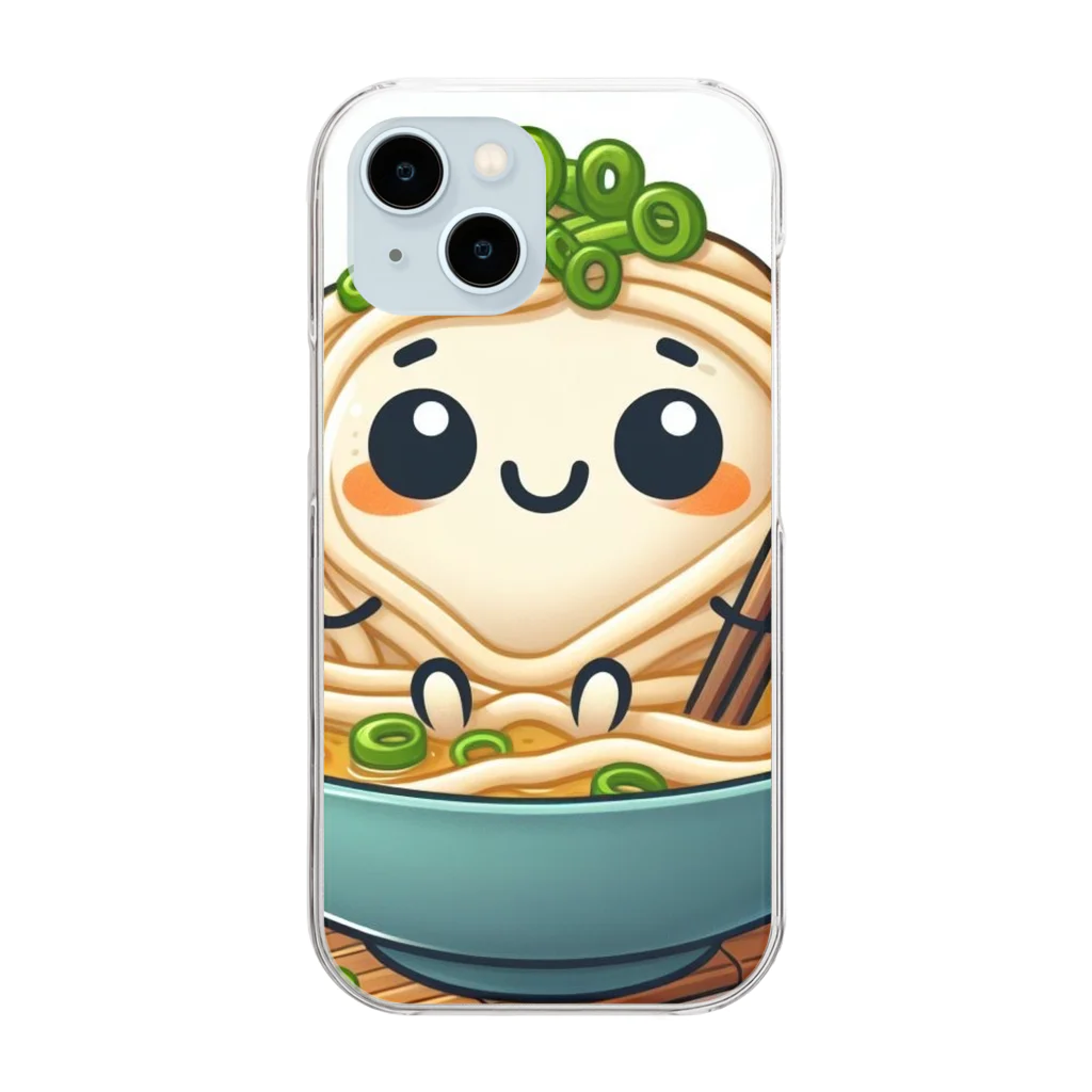 toto444のかわいいうどん Clear Smartphone Case